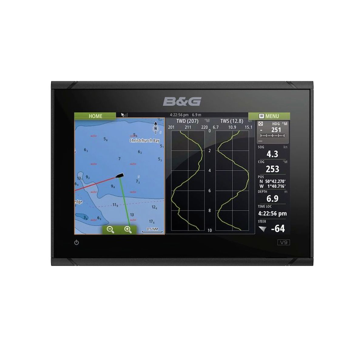 B&G Vulcan 9" Chartplotter with Global Basemap - PROTEUS MARINE STORE