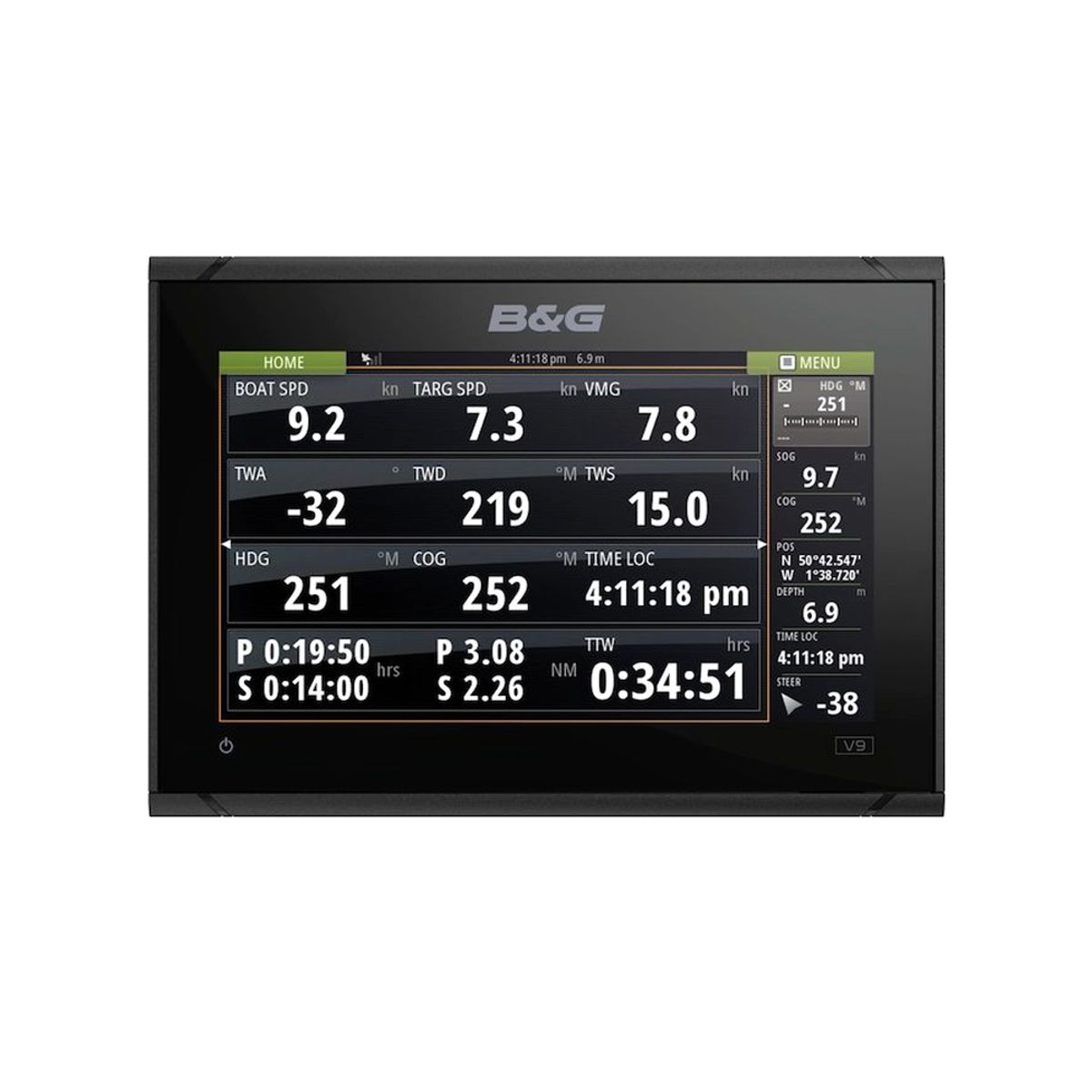 B&G Vulcan 9" Chartplotter with Global Basemap - PROTEUS MARINE STORE