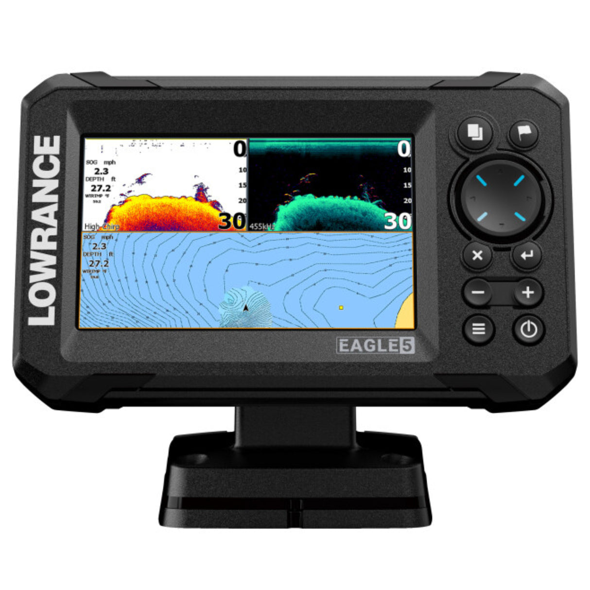 Lowrance Eagle 5 Fishfinder/ Chartplotter Only - Pre-loaded Worldwide Basemap, No Transducer