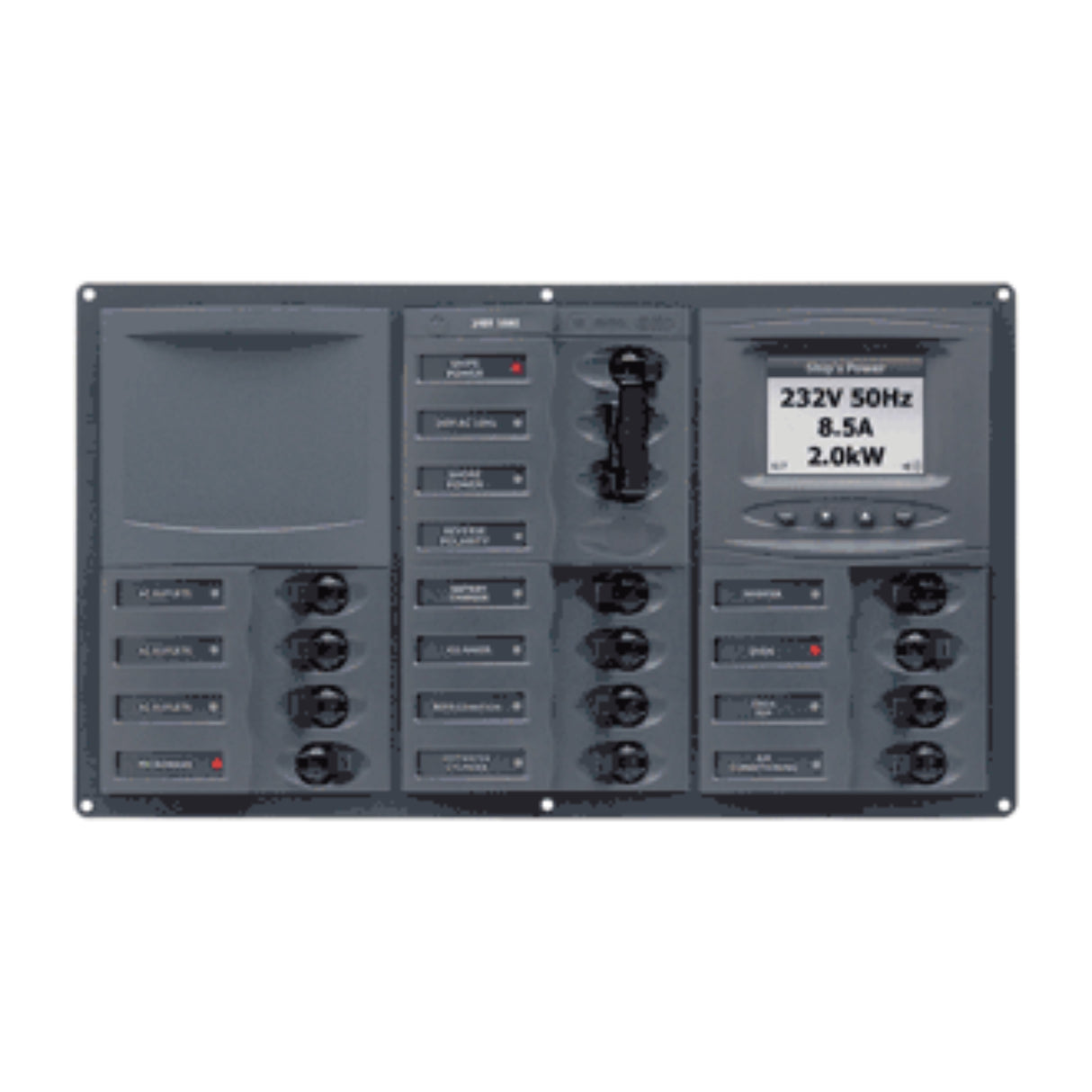 BEP 230V AC CB Panel 2DP Horizontal - PROTEUS MARINE STORE