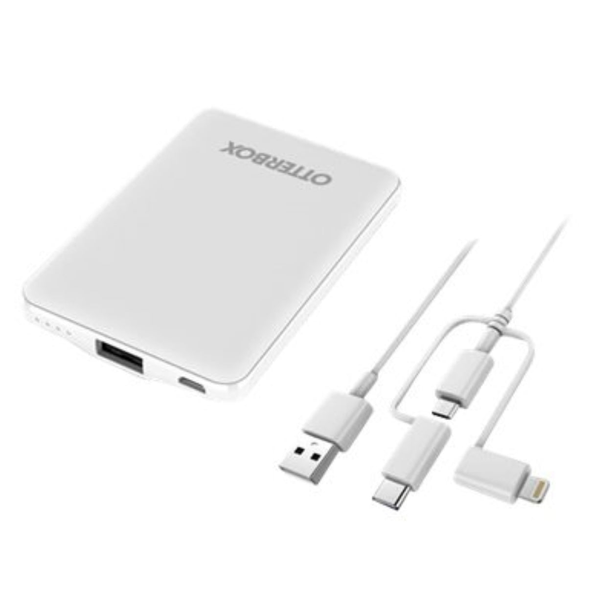 OtterBox Power Bank Bundle 5K MAH USB A&Micro 10W + 3-1 Cable 1M White - PROTEUS MARINE STORE