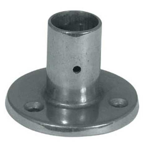 AG Flagpole Socket Chrome 65 x 22mm ID Vertical - PROTEUS MARINE STORE