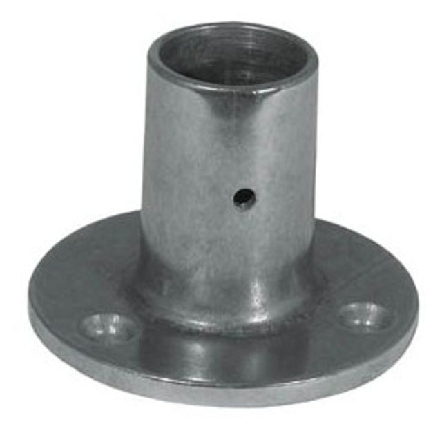 AG Flagpole Socket Chrome 70 x 25mm ID Vertical - PROTEUS MARINE STORE