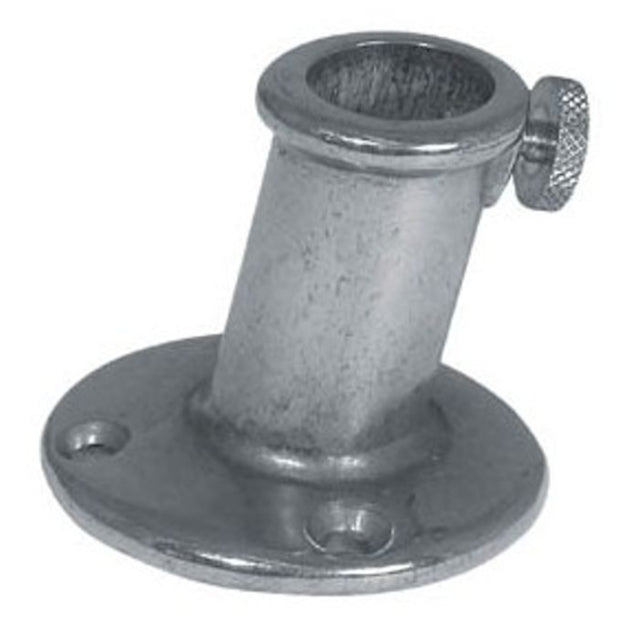 AG Flagpole Socket Chrome 46 x 16mm ID 10 Degree - PROTEUS MARINE STORE