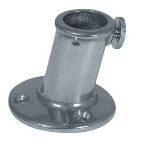 AG Flagpole Socket Chrome 52 x 20mm ID 10 Degree - PROTEUS MARINE STORE