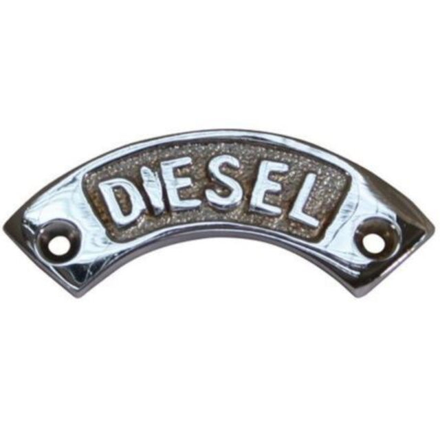 AG SP Diesel Label Chrome 57 x 12mm - PROTEUS MARINE STORE