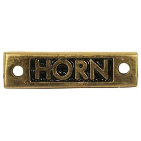 AG Horn - Oblong Name Plate Brass - PROTEUS MARINE STORE