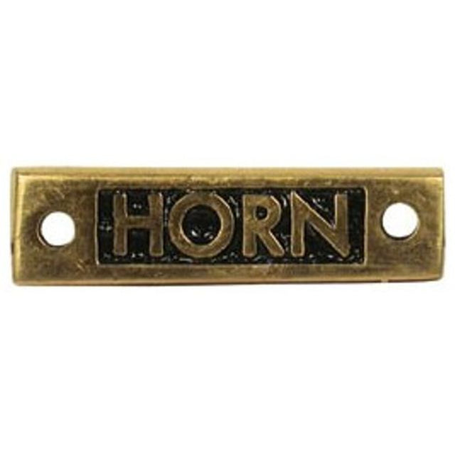 AG Horn - Oblong Name Plate Brass - PROTEUS MARINE STORE