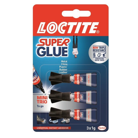 Loctite Super Glue Mini Trio 3 x 1g - PROTEUS MARINE STORE