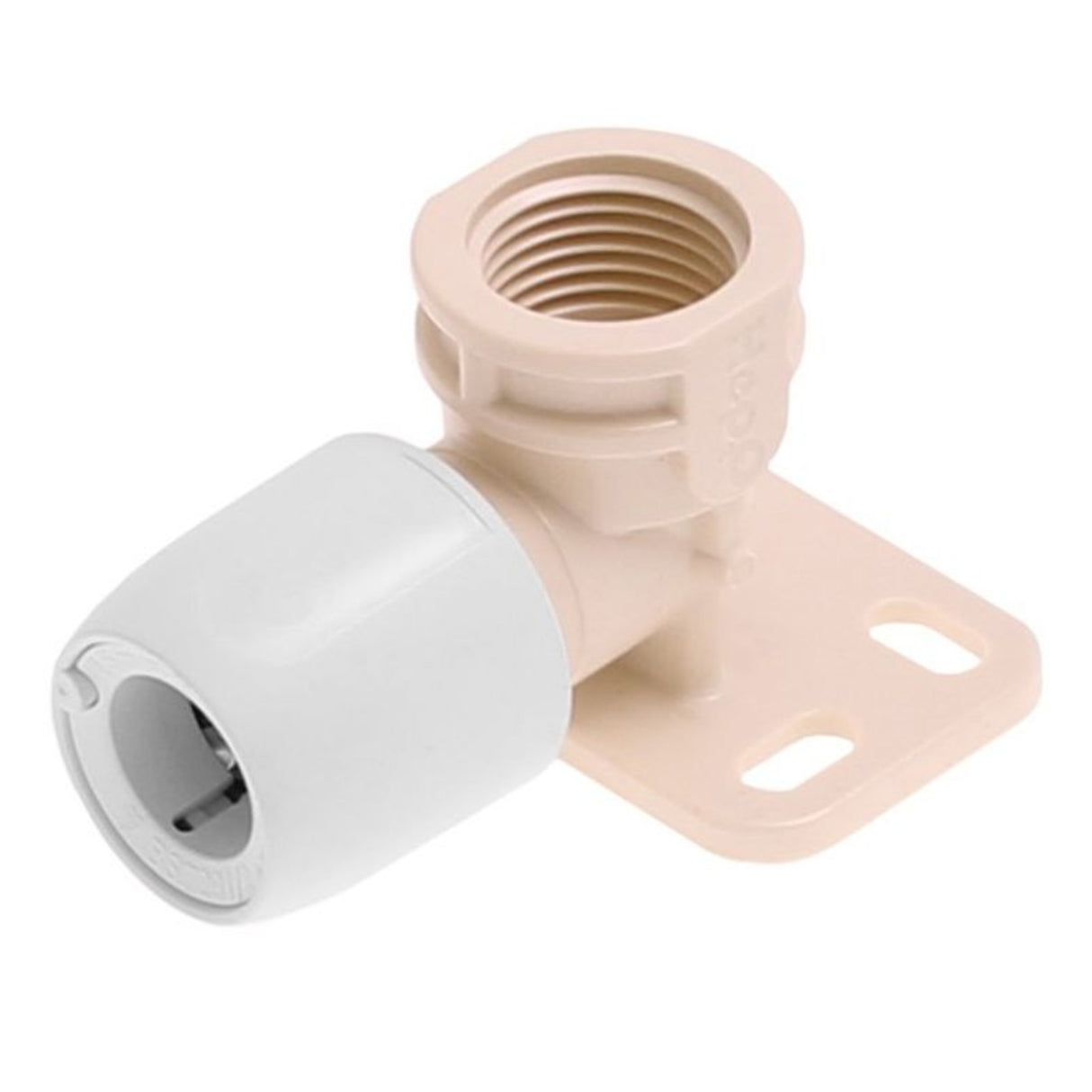 Hep2O HX6 15mm Wall Plate Elbow 1/2" White - PROTEUS MARINE STORE