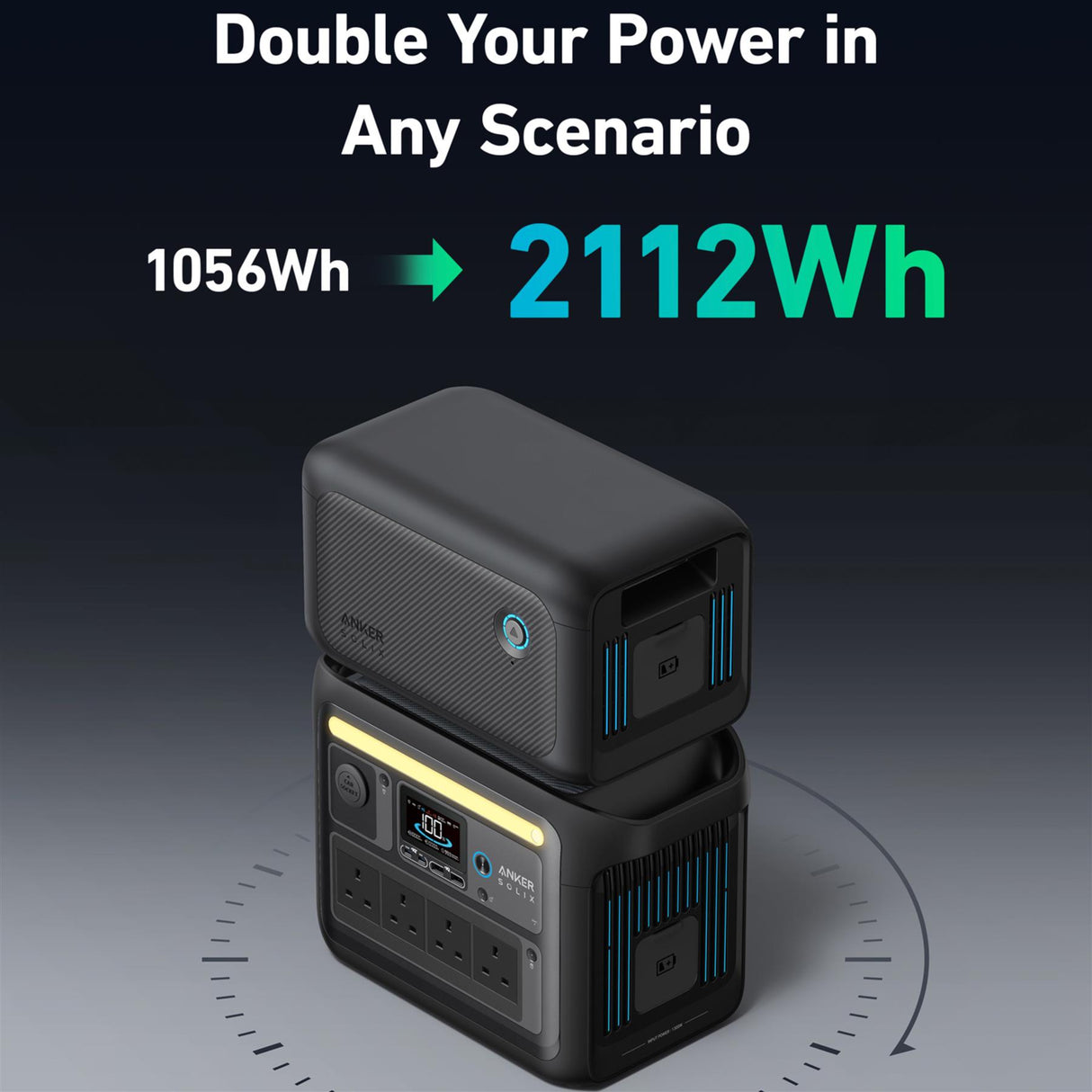 Anker SOLIX BP1000X Expansion Battery, 1056Wh LFP, Compatible with SOLIX C1000X Portable Power Station