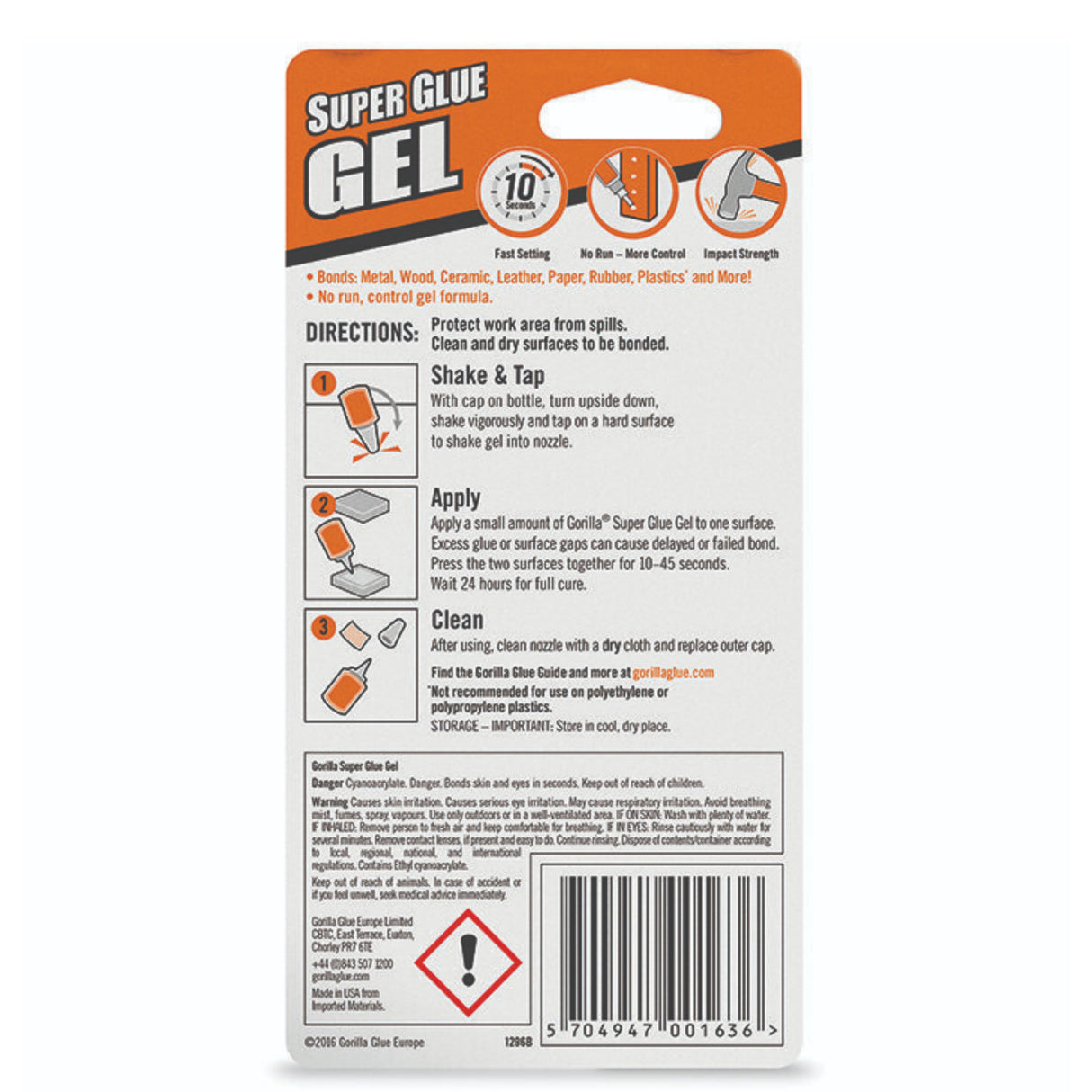 Gorilla Super Glue Gel 15g - PROTEUS MARINE STORE