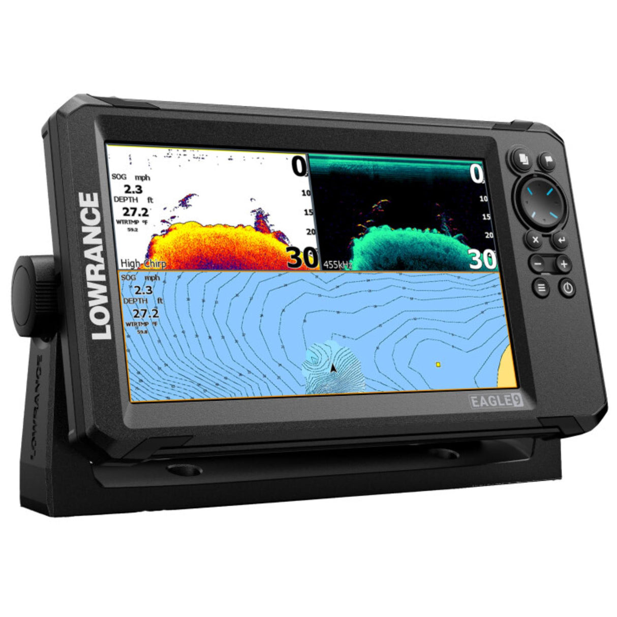 Lowrance Eagle 9 Fishfinder/ Chartplotter Only - Pre-loaded Worldwide Basemap, No Transducer