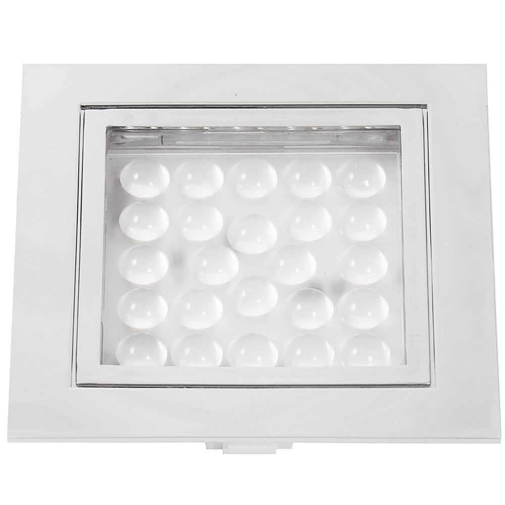 AAA LED Square Downlight Chrome Warm White (Recess Mount)