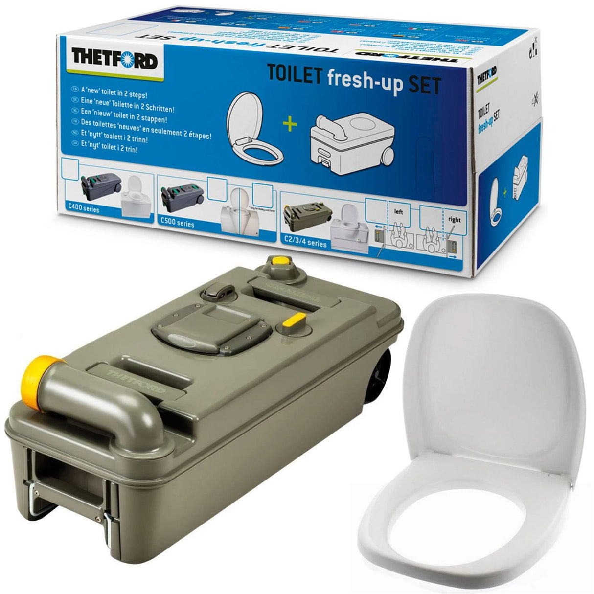 Thetford C2 C3 C4 Fresh Up Set Caravan Toilet Cassete Waste Tank Left Hand