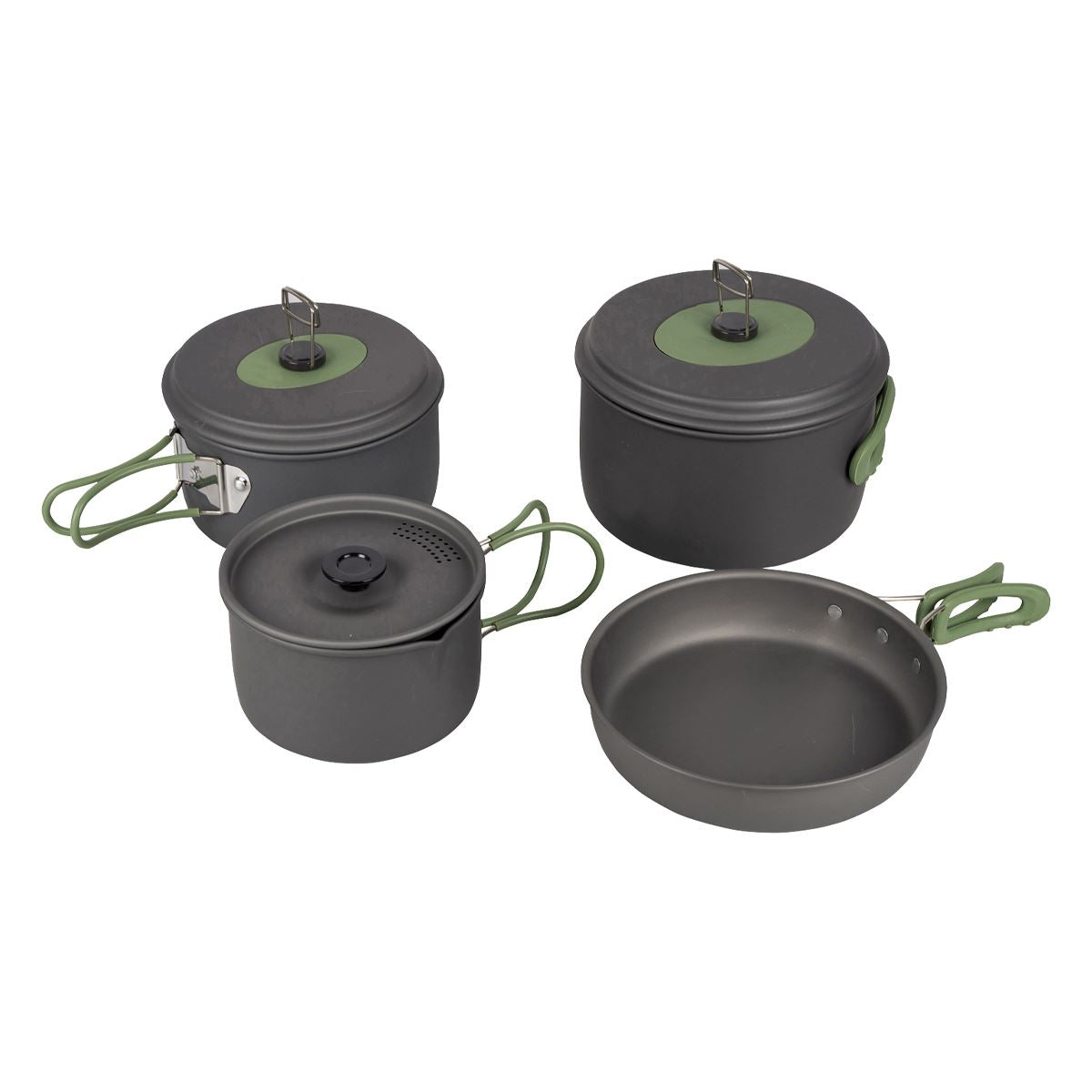 Bo-Camp Cookware Set Explorer 4 Pieces Hard Anodized Aluminium