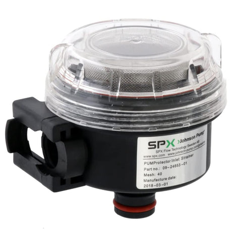 Johnson 09-24653-01 Inlet Pump Strainer For Boats, KlickTite Connectors, 40 Mesh