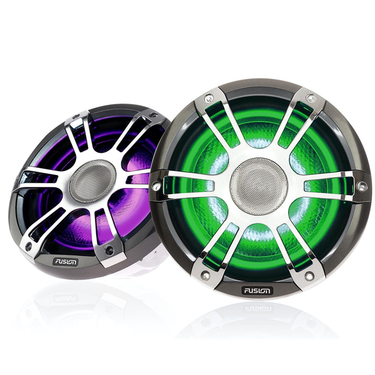 Fusion SG-FL772SPC 7.7" CRGBW LED Marine Speakers 280W - Sports Chrome - PROTEUS MARINE STORE