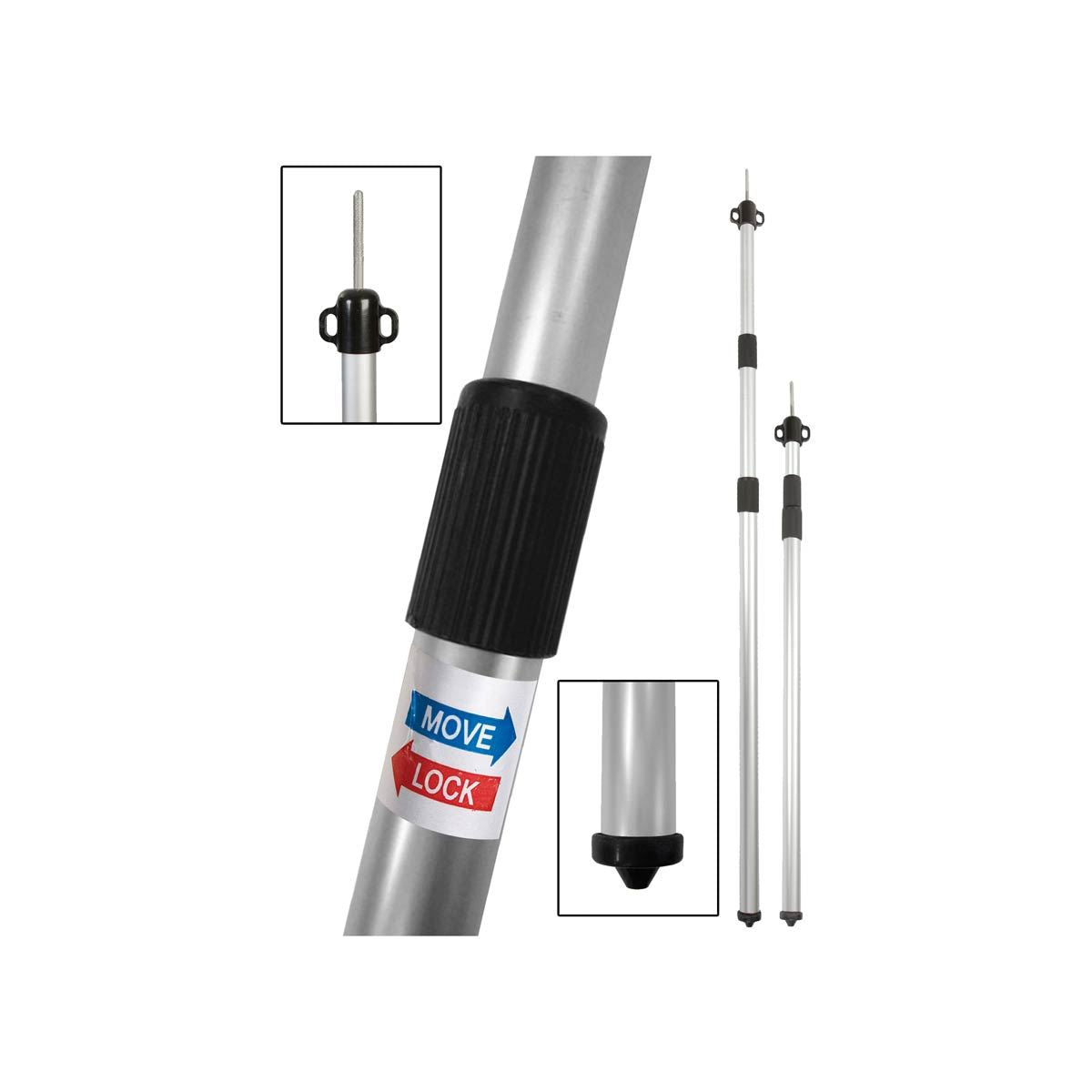 Bo-Camp Tarpaulin/Tent Pole 3 Parts 93-230cm