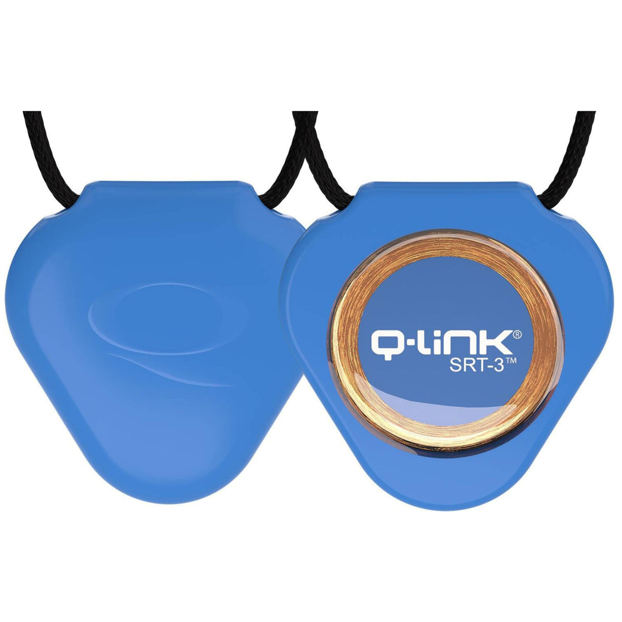 Q-Link SRT-3 Triangle Acrylic Pendant - Personal Energy System - Aura Blue
