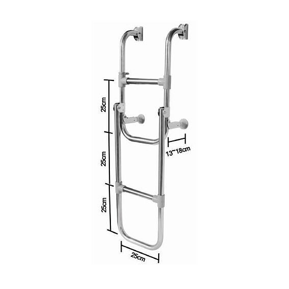 Stainless Steel Folding Boarding Ladders (AISI 316)-2 + 2 Step