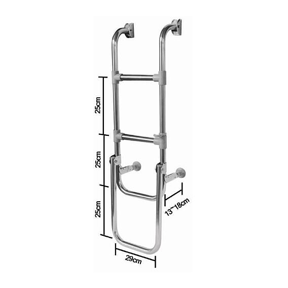 Stainless Steel Folding Boarding Ladders (AISI 316)-3 + 1 Step