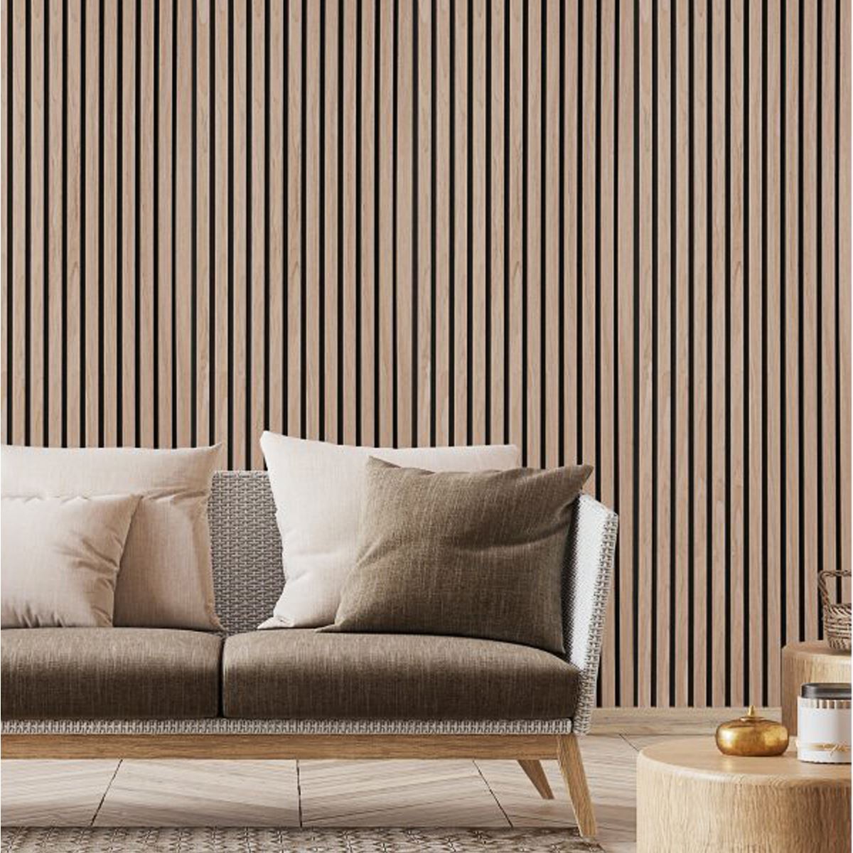 Fuse Acoustic Wooden Wall Panel Walnut Effect 2400mm(H) x 600mm(W)