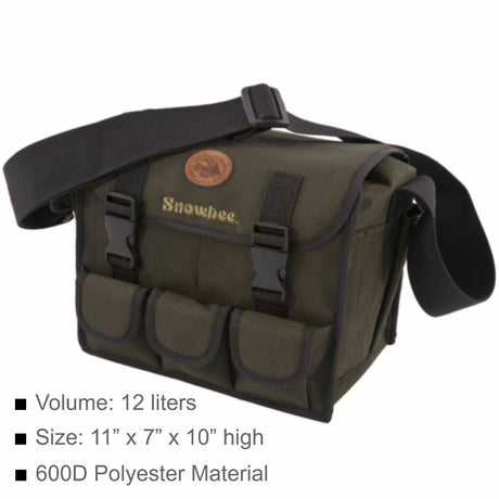 Snowbee Prestige Trout & Game Bag for Fishing, 100% Waterproof, Green/Black, Small 12L