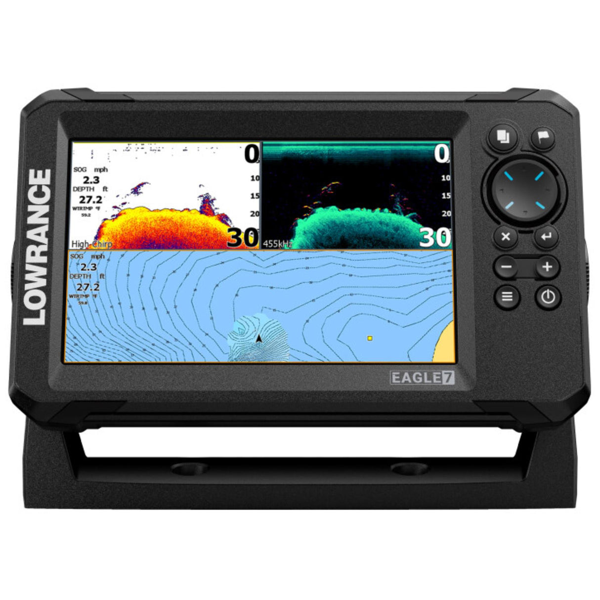 Lowrance Eagle 7 Fishfinder/ Chartplotter with 50/200 HDI Transducer - Worldwide Base map