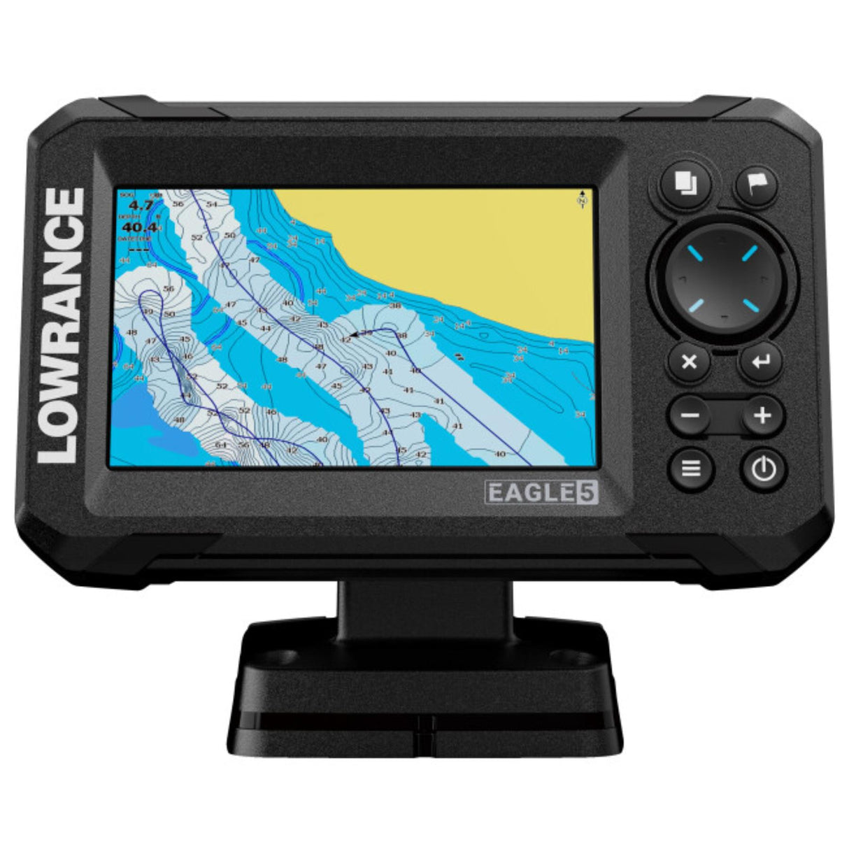 Lowrance Eagle 5 Fishfinder/ Chartplotter Only - Pre-loaded Worldwide Basemap, No Transducer