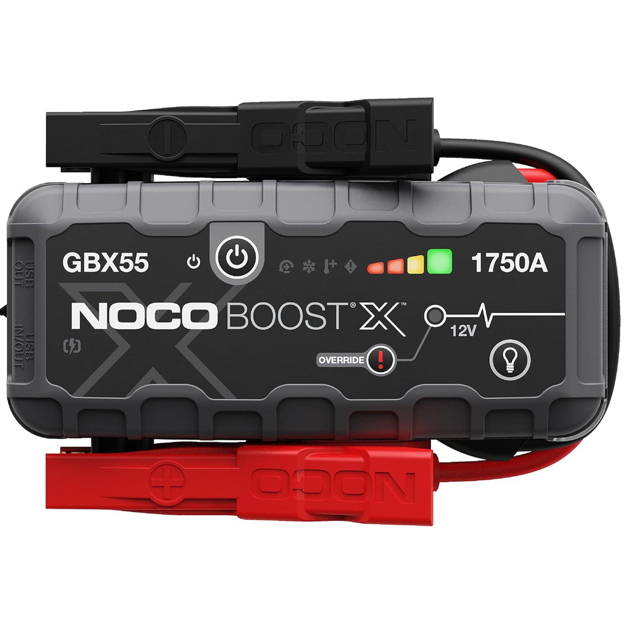 NOCO Boost X GBX55 12V UltraSafe Portable Lithium Car Jump Starter, Heavy-Duty Battery Booster Power Pack, Powerbank Charger and Jump Leads, Gray, 7.5L Petrol and 5.0L Diesel Engines, 1750A