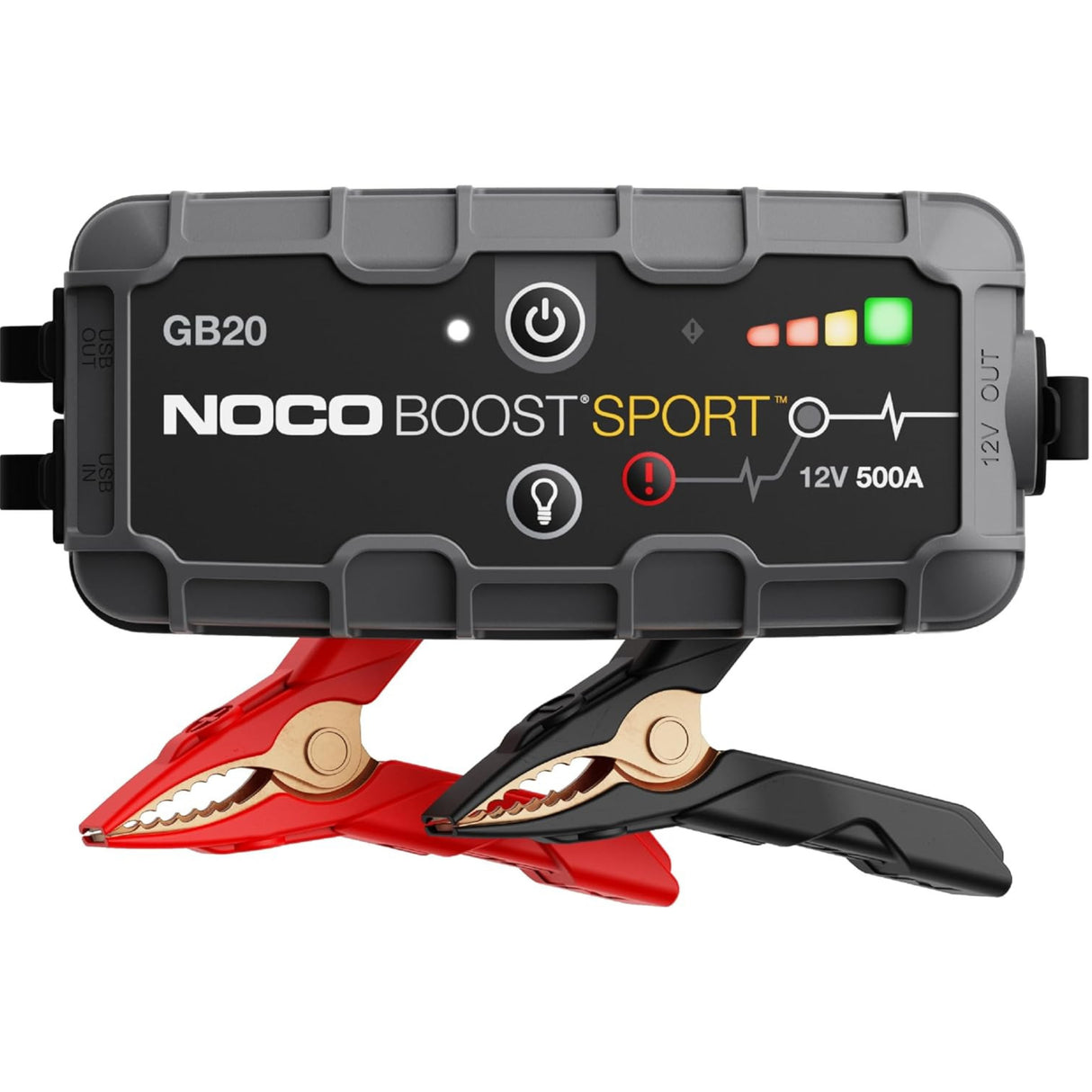 NOCO Boost Sport GB20 500A UltraSafe Car Jump Starter, Jump Starter Power Pack, 12V Battery Booster, Portable Powerbank Charger, and Jump Leads for up to 4.0-Liter Petrol Engines