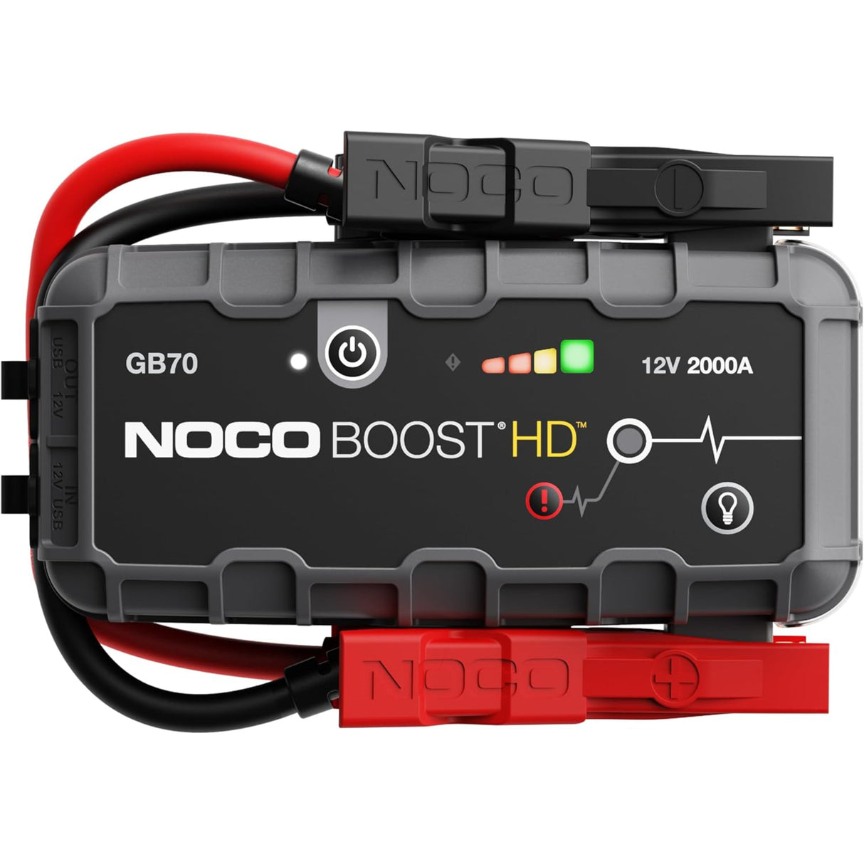 NOCO Boost HD GB70 2000A UltraSafe Car Jump Starter, Jump Starter Power Pack, 12V Battery Booster, Portable Powerbank Charger, and Jump Leads for up to 8.0-Liter Petrol and 6.0-Liter Diesel Engines