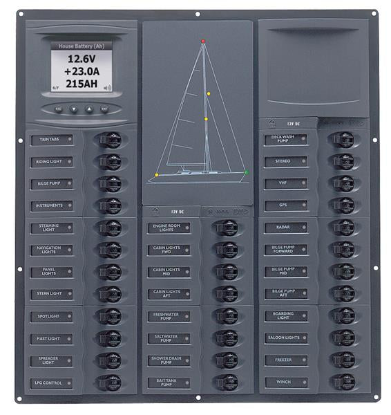 BEP 12V DC Circuit Breaker Panel 32-Way Cruiser Digital - PROTEUS MARINE STORE