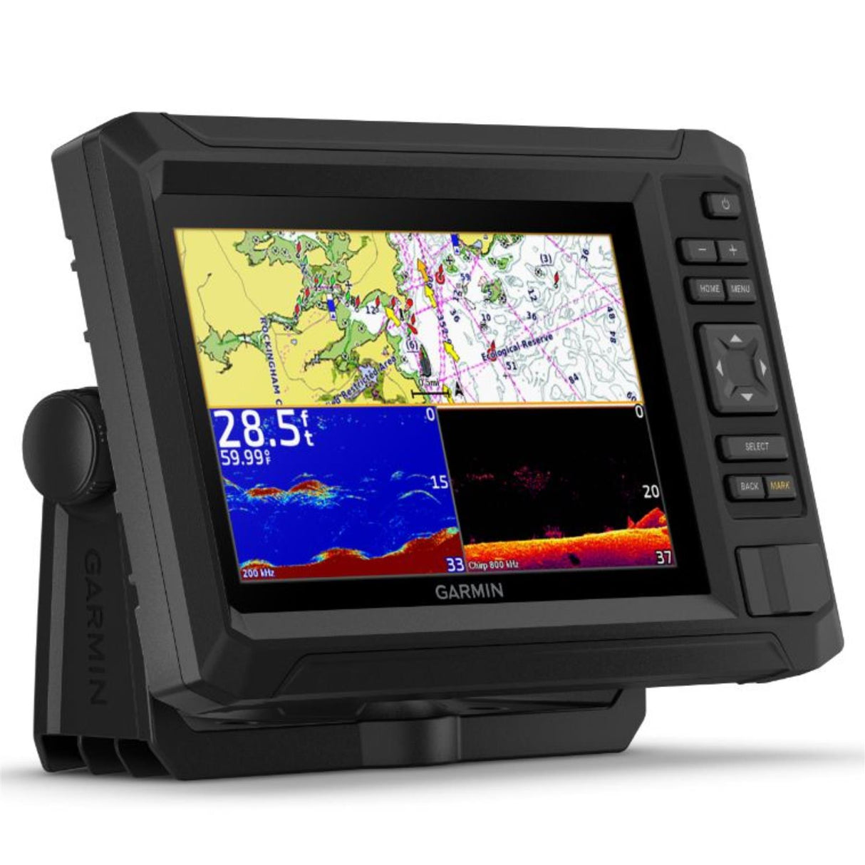 Garmin ECHOMAP UHD2 75cv 7" Marine Chartplotter, Traditional & ClearVu Sonar, IPX7