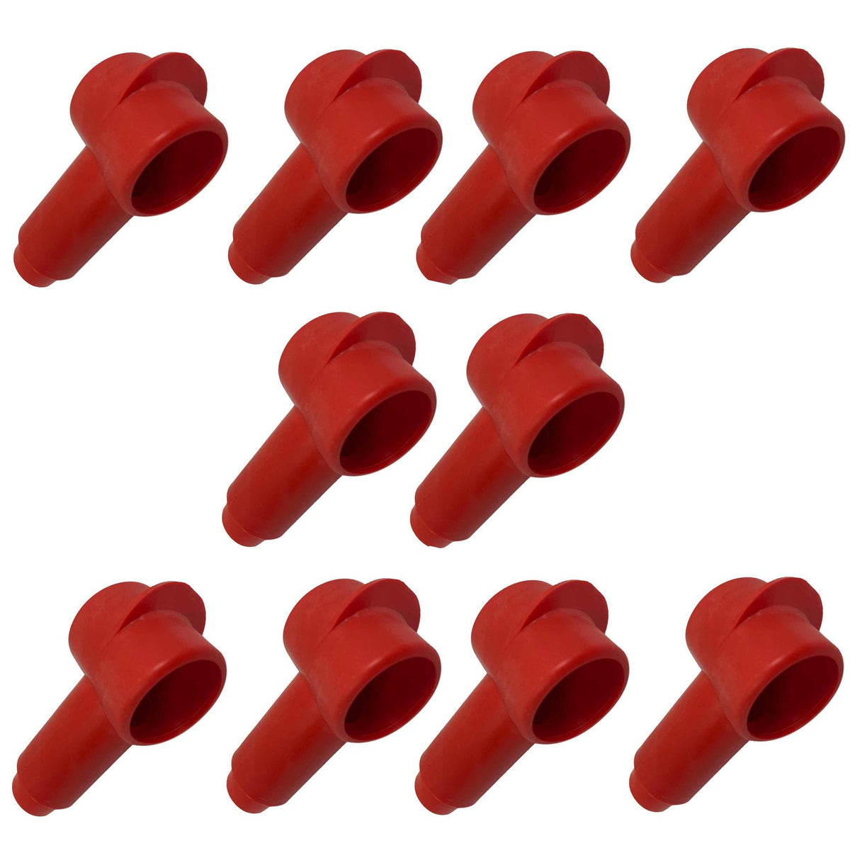 10x AMC Battery Terminal Cover 10-25mm2 Red PVC Cable Terminals Insulating