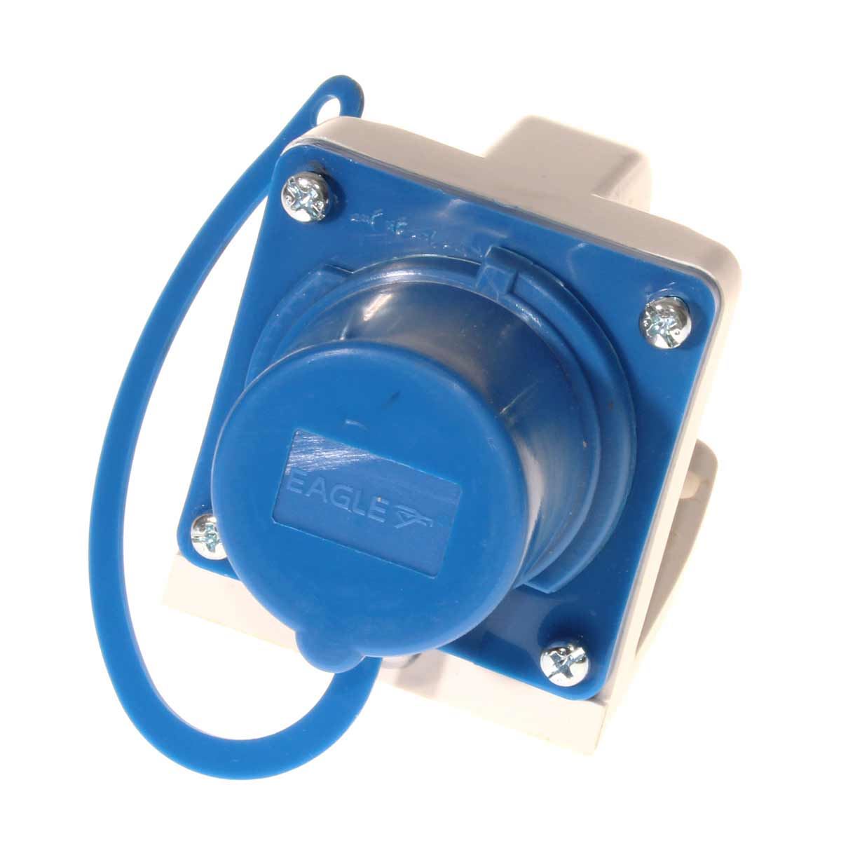 Mains Angled Inlet 3-Pin (230V / 16A)