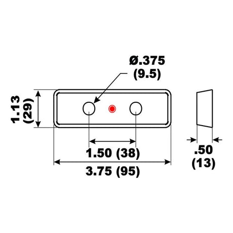 Aluminium Anode Bennett Trim Tab Kit 95 x 29 x 13mm