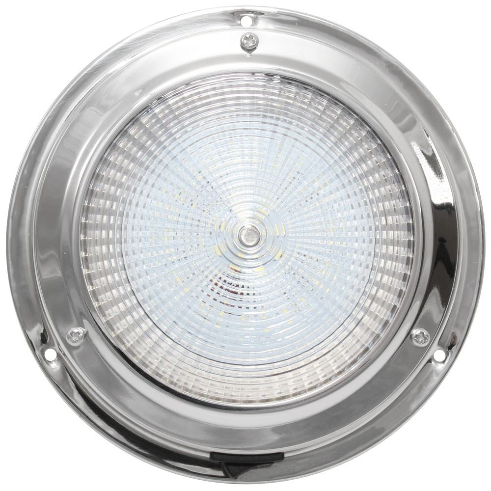 AAA 12V Stainless Dome Light Natural White LED 137mm 4" Dome