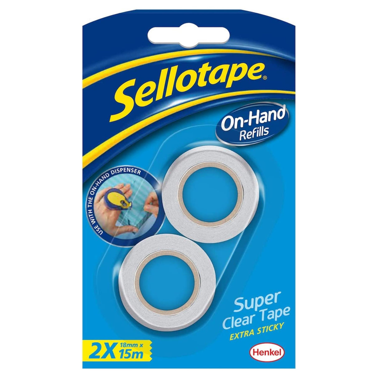 Sellotape On-Hand Refill 18mm x 15m - PROTEUS MARINE STORE