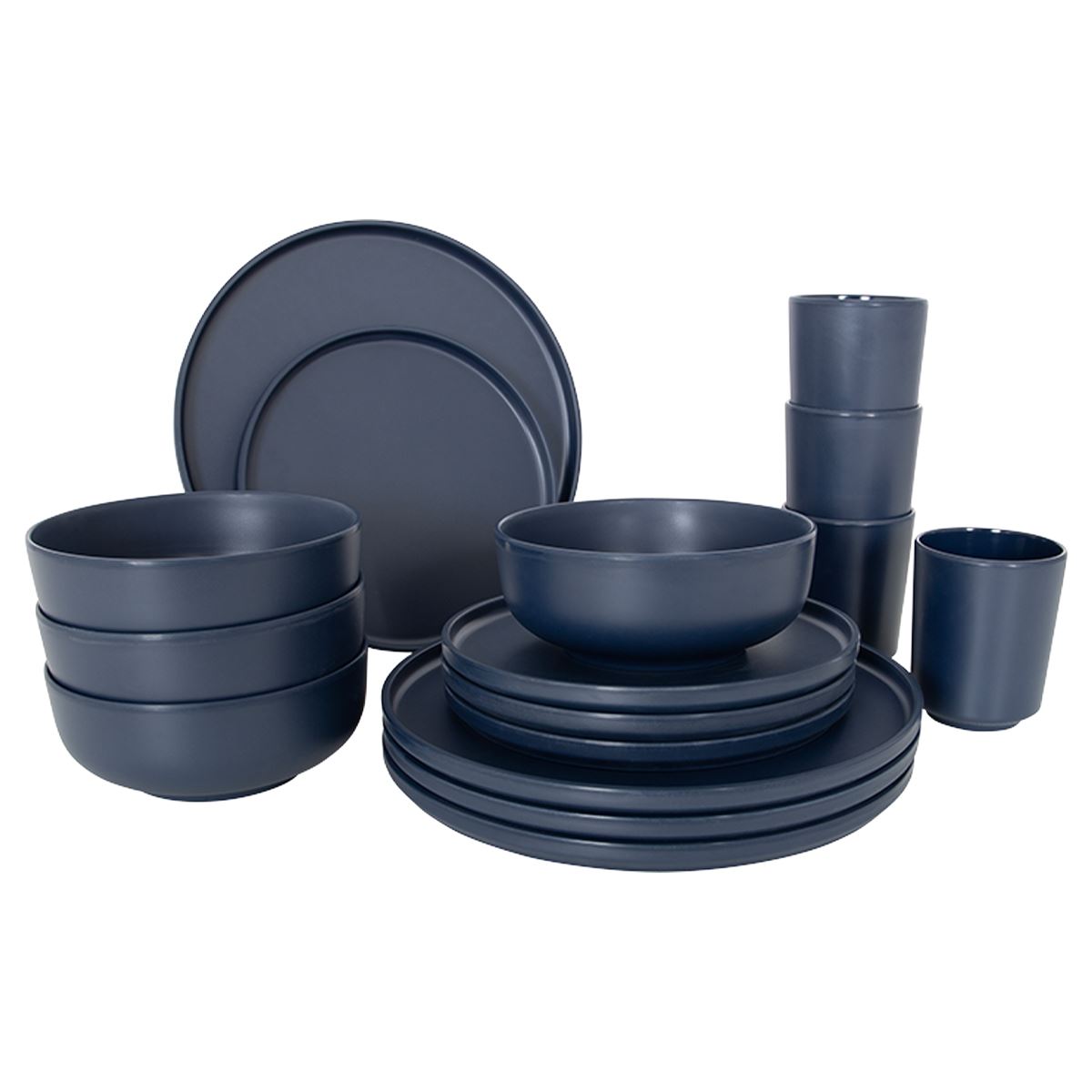 Bo-Camp Industrial Collection Tableware Patom 16 Pieces Blue