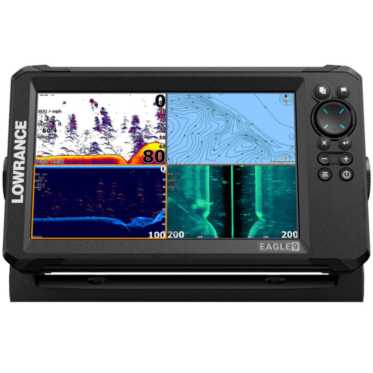 Lowrance Eagle 9 Fishfinder/ Chartplotter Only - Pre-loaded Worldwide Basemap, No Transducer