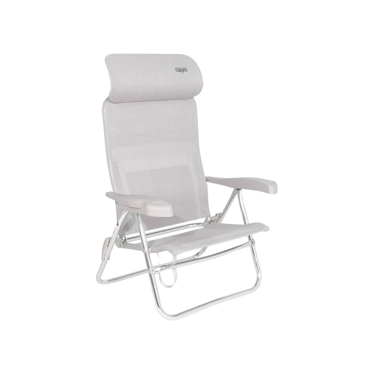 Crespo Beach Chair AL/205 Compact Light Grey