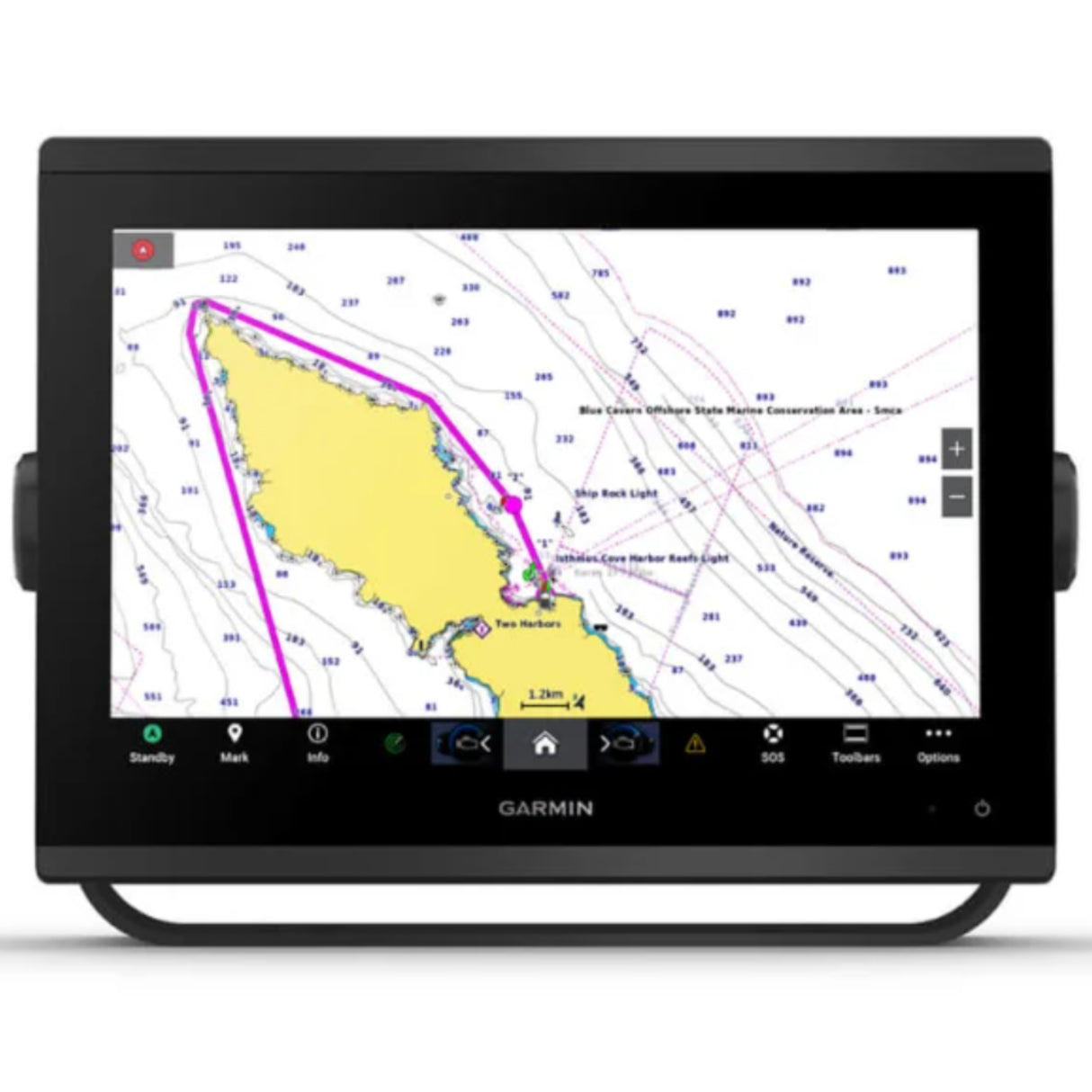 Garmin GPSMAP 1223xsv 12" Marine Chartplotter, Side-ClearVu & CHIRP Sonar Capabilities