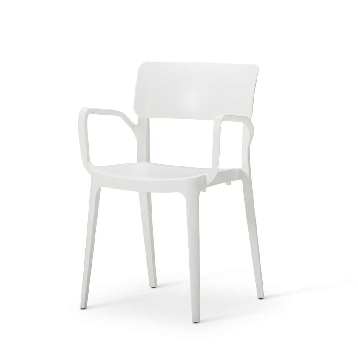 Tabilo Vivo Polypropylene Armchair for Contract Use - White