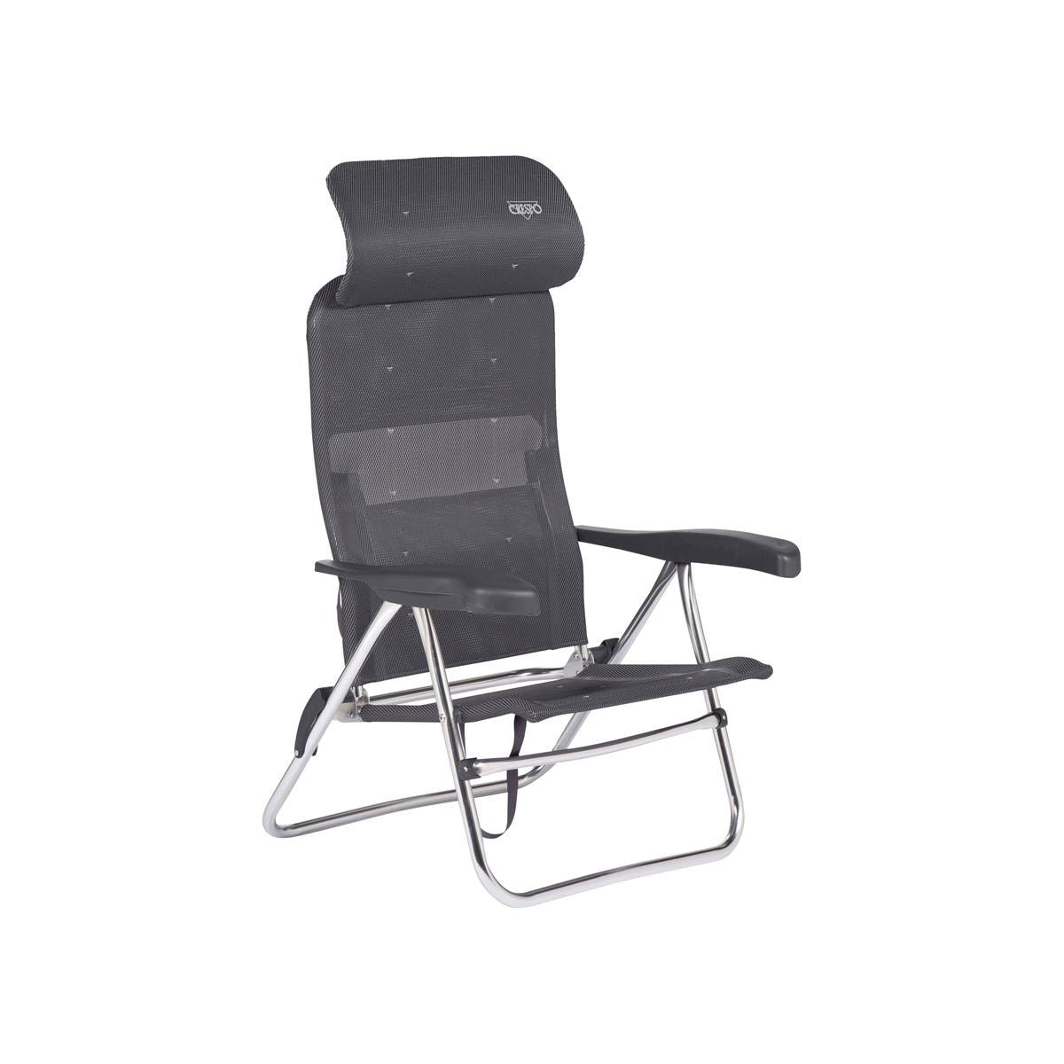 Crespo Beach Chair AL/205 Compact Dark Grey