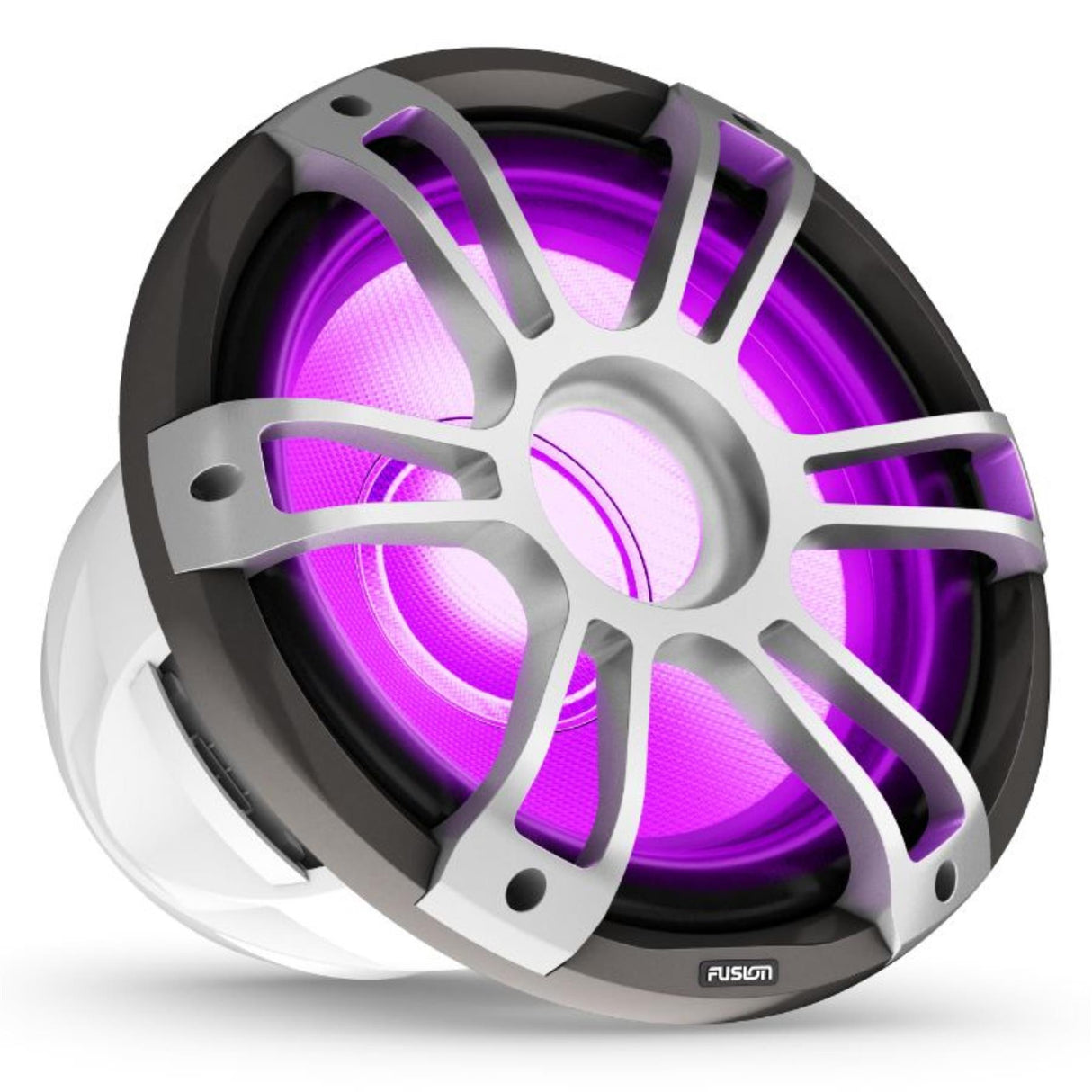 Fusion SG-SL123SPG 12" 3i CRGBW LED Subwoofer 1400W - Sports Grey - PROTEUS MARINE STORE