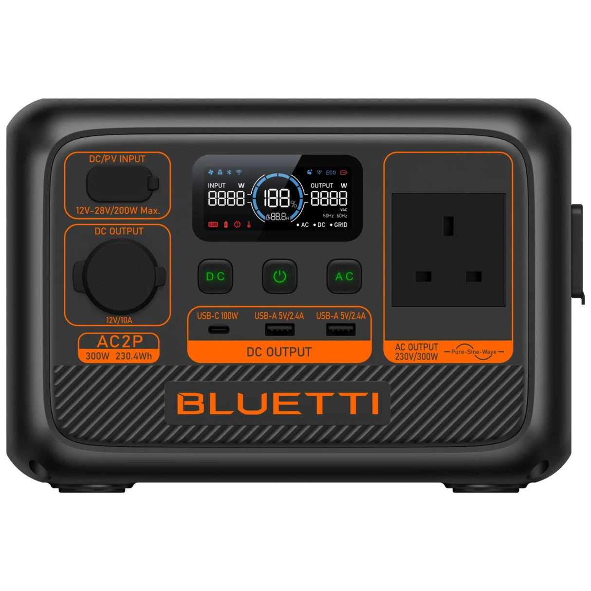 BLUETTI AC2P Premium Portable Battery Power Station 300W 230Wh
