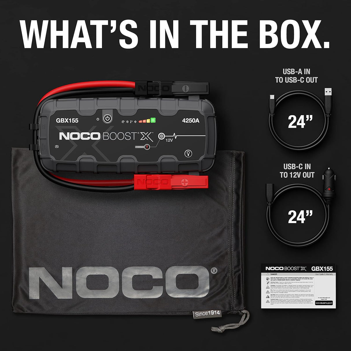 NOco GBX155 UltraSafe Jump Starter 4250A 12V Boost X