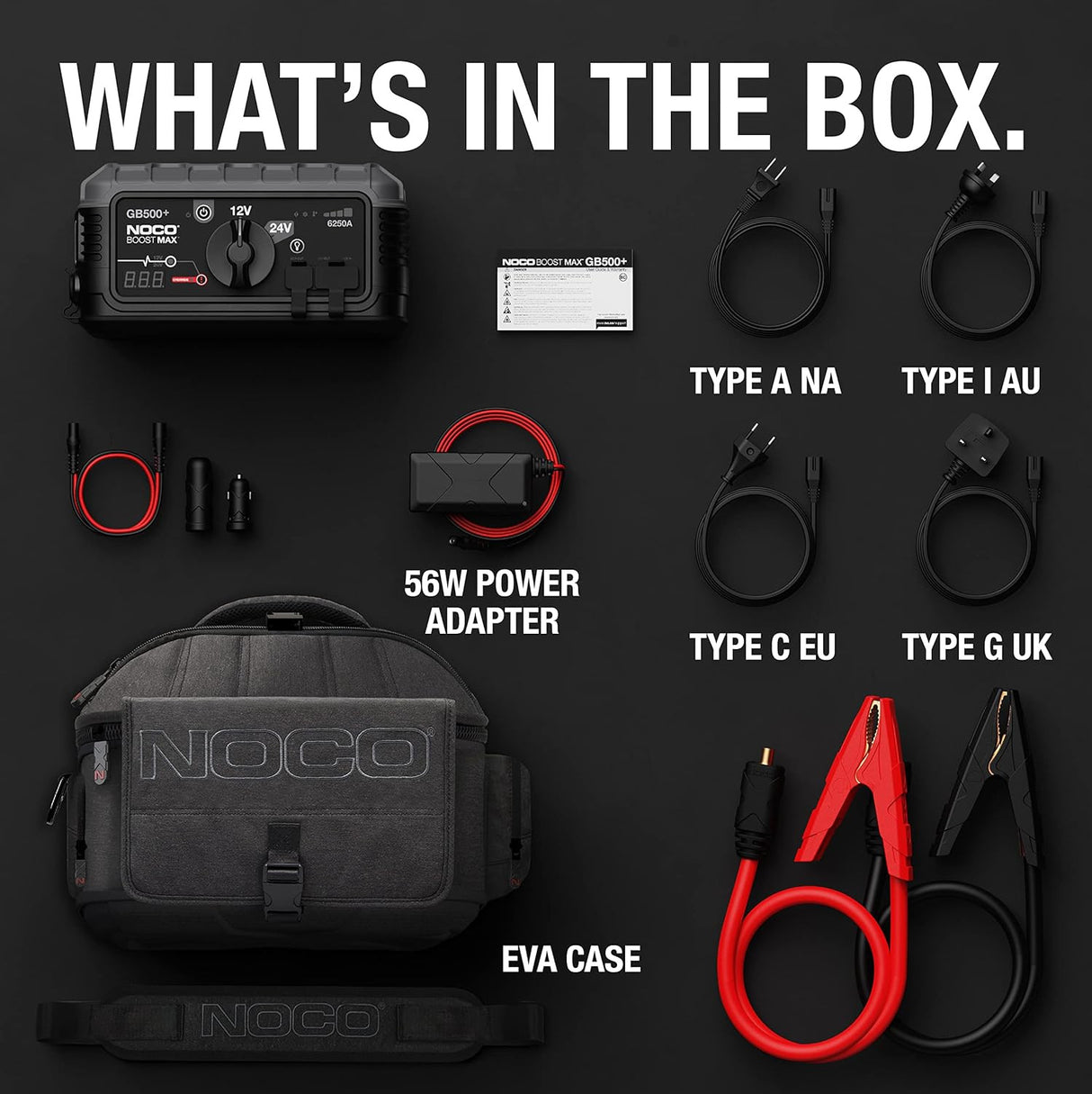Noco GB500 UltraSafe Jump Starter 6250A 12/24V Boost MAX
